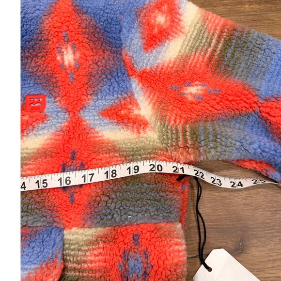 Billabong Switchback Pullover Fleece Jacket in Campfire Print Size Large - Picture 11 of 11